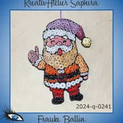 ►2024-q-0241◄ kleines Weihnachtsmännlein mit Violetter Mütze