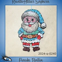 ►2024-q-0240◄ kleines Weihnachtsmännlein mit blauer Mütze