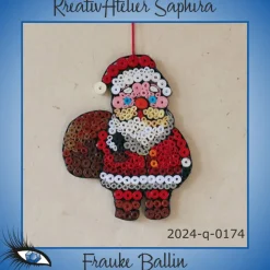 ►2024-q-0174◄ kleines Weihnachtsmännlein mit Sack auf dem Rückem