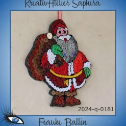 ►2024-q-0181◄ kleines Weihnachtsmännlein mit Sack auf dem Rückem 3