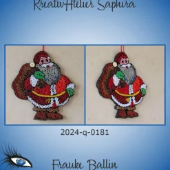 ►2024-q-0181◄ kleines Weihnachtsmännlein mit Sack auf dem Rückem 3