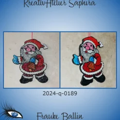 ►2024-q-0189◄ Weihnachtsmännlein mit blauen Handschuhen