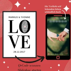 QrCode Foto Slideshow | Personalisiertes Partner Geschenk | LOVE