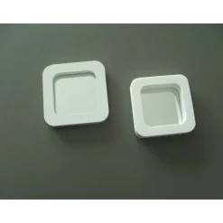 quadratische Mini-Schmuck-Ablage / kleine Ring-Schale - Weiß mit Spiegel