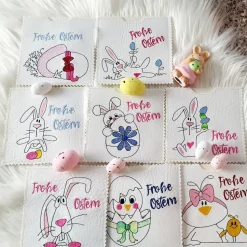 quadratische Schokihülle Ostern mit Spruch