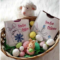 quadratische Schokihülle Ostern mit Spruch