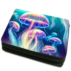 Qualle Federmäppchen inkl. Inhalt mit Name / personalisierbar