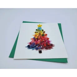 Quilling Weihnachtskarte Tannenbaum 2