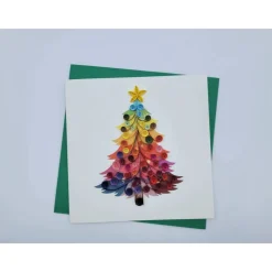 Quilling Weihnachtskarte Tannenbaum 2