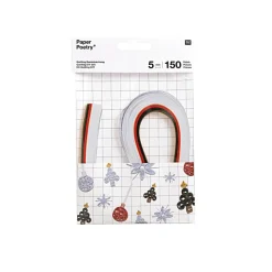 Quillingstreifen-Set X-MAS weiß