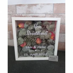 Rahmen für Brautstrauß / Aufbewahrung Brautstrauß / Geschenk zur Hochzeit