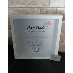 Rahmen zur Geburt "Herz"