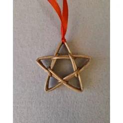Rattan/Peddigrohr Weihnachtsstern,  Weihnachtsdeko, Baumschmuck