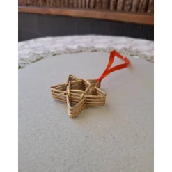 Rattan/Peddigrohr Weihnachtsstern,  Weihnachtsdeko, Baumschmuck