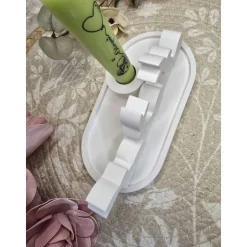 Raysin Osterdeko Set: 3 Häschen mit Tablett & Kerze – Handgefertigte Frühlingsdeko für dein Zuhause