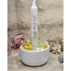 Raysin Schale mit Trockenblumen & Kerze – Geschenkidee „Für dich“