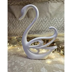 Raysin Schwäne 2er-Set – Handgefertigte Gießkeramik als Hochzeitsgeschenk & Dekoration