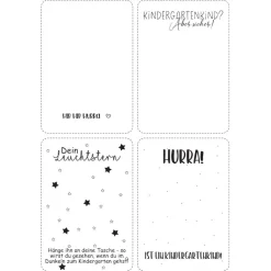 Reflektierender Anhänger für Kinder, Reflektor & Geschenkidee für Kindergartenkinder, Kita, Karte zum Kindergartenstart