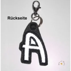 Reflektierendes Schlüsselband in Buchstabenform Monogramm Taschenanhänger zur Einschulung Kindergarten Geschenkidee