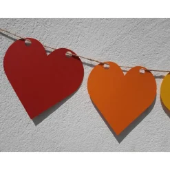 Regenbogen Girlande Wimpelkette CSD Rainbow Pride lgbtq+ Herzen