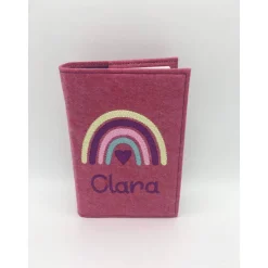 Regenbogen Gotteslobhülle Gebetbuch Hülle Geschenk Kommunion Firmung Geschenkidee personalisiert mit Namen und Datum