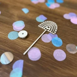 Regenbogen-Stecker aus Birkensperrholz – Zubehör für deinen Geburtstagskranz & kreative Dekoideen