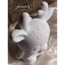 Reh Bambi Rehkitz Elch in weiß Vintage Deko