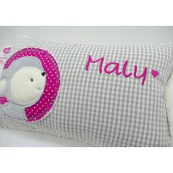 Reh Rehkitz Rehlein Kuschelkissen mit gesticktem Namen Kinderkissen Babykissen Namenskissen Kindergartengeschenk