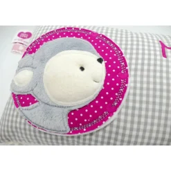 Reh Rehkitz Rehlein Kuschelkissen mit gesticktem Namen Kinderkissen Babykissen Namenskissen Kindergartengeschenk