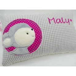 Reh Rehkitz Rehlein Kuschelkissen mit gesticktem Namen Kinderkissen Babykissen Namenskissen Kindergartengeschenk