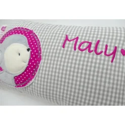 Reh Rehkitz Rehlein Kuschelkissen mit gesticktem Namen Kinderkissen Babykissen Namenskissen Kindergartengeschenk