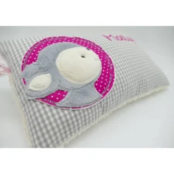 Reh Rehkitz Rehlein Kuschelkissen mit gesticktem Namen Kinderkissen Babykissen Namenskissen Kindergartengeschenk