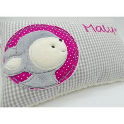 Reh Rehkitz Rehlein Kuschelkissen mit gesticktem Namen Kinderkissen Babykissen Namenskissen Kindergartengeschenk