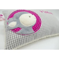 Reh Rehkitz Rehlein Kuschelkissen mit gesticktem Namen Kinderkissen Babykissen Namenskissen Kindergartengeschenk