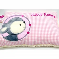 Reh Rehkitz Rehlein Kuschelkissen mit gesticktem Namen