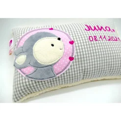 Reh Rehkitz Rehlein Kuschelkissen mit gesticktem Namen