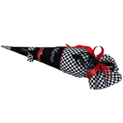 Rennauto Schultüte, personalisierte Zuckertüte mit Rennwagen, mit Namen bestickt, Schultüte Stoff für Jungs