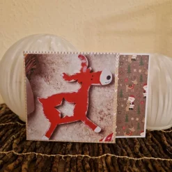Renntier Weihnachtsgruß / Festliche Sterne Karten / Weihnachtskarte mit Rentiermotiv / Rentier Weihnachtsgrußkarte