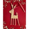 Rentier geflochten aus Peddigrohr,  Weihnachtsdeko, Baumschmuck