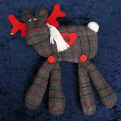 Rentier "Rudi Knopf" Stoff Dekoration für Advent und Weihnachten