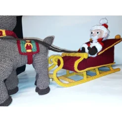 Rentier Schlitten LED Lichterkette – Weihnachtsdeko Advent Handarbeit