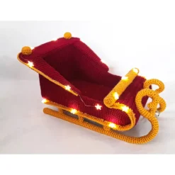 Rentier Schlitten LED Lichterkette – Weihnachtsdeko Advent Handarbeit