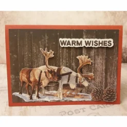 Rentiere - Warm Wishes - Weihnachtskarte