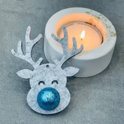 Rentiere Filz - Deko - Schokokugel - Untersetzer - Serviettenring