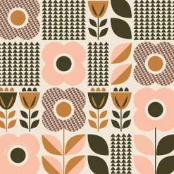 Retroliebe Flower-Power Gänseblümchen * 10 Getränkeuntersetzer mit Blüten und Retroblumen als florale Elemente