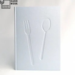 Rezeptbuch, metallic silber, DIN A5, 100 Blatt, Kochbuch, Hardcover