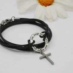 Ring des Glaubens dein Konfirmationskreuz einmal anders,  mit Leder
