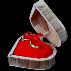 RINGBOX aus HOLZ HERZ Ringkissen personalisiert Vintage Hochzeit Rustikale Deko Ringschachtel Eheringe Ringkästchen Ringschatulle Aufdruck