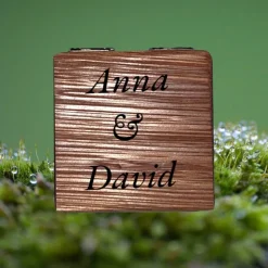 Ringbox aus Holz personalisierbar Überseeholz