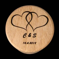 RINGETUI aus HOLZ für EHERINGE mit Gravur Hochzeit Ringkissen Alternative Personalisiert Ringschatulle Holzbox Ringkästc